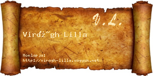 Virágh Lilla névjegykártya