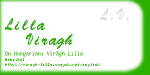 lilla viragh business card